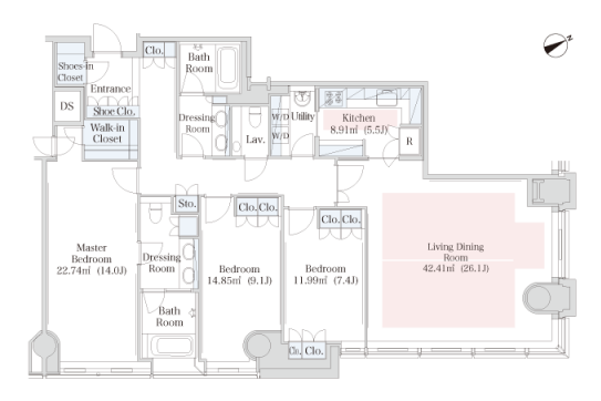 ラ・トゥール三田 間取り画像