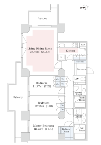 泉ガーデンレジデンス 間取り画像
