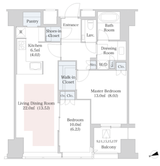 セントラルパークタワー ラ・トゥール新宿 間取り画像