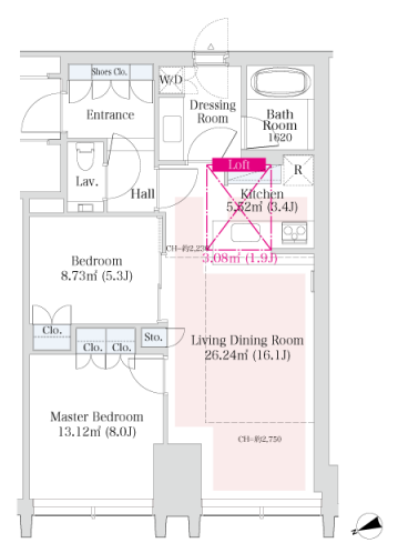 ラ・トゥール新宿グランド 間取り画像