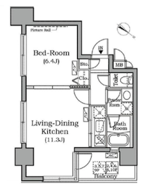 レジディア広尾南 間取り画像