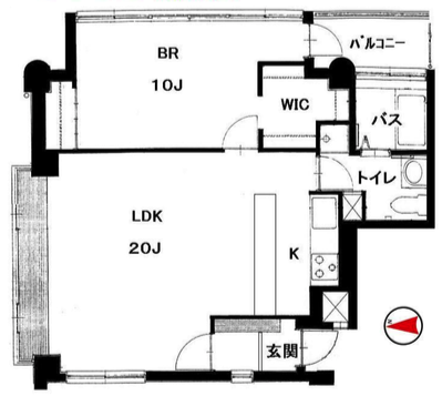 麻布十番狸穴町大型犬OKマンション 間取り画像